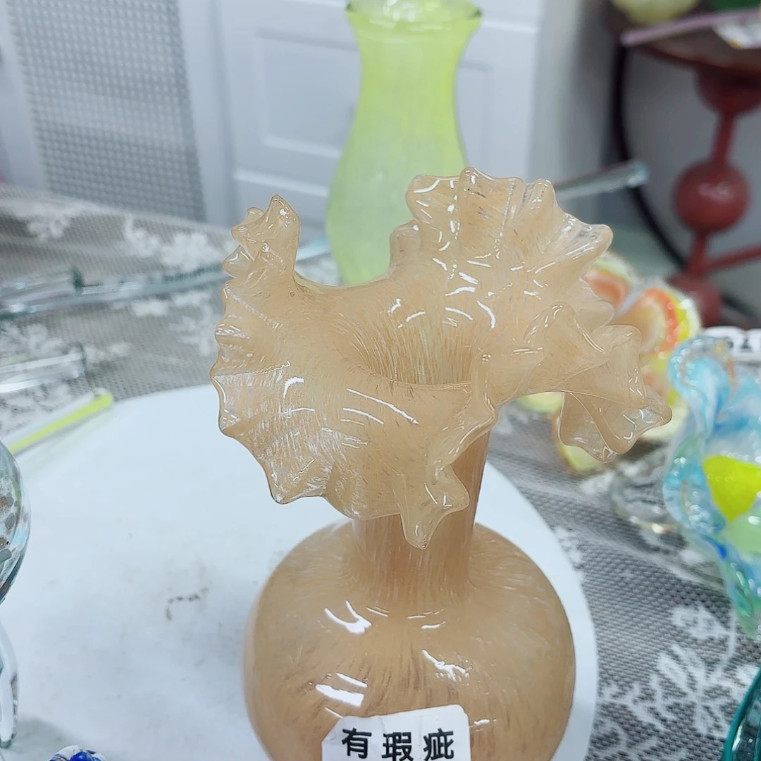 琉璃花瓶花艺术品瑕3671