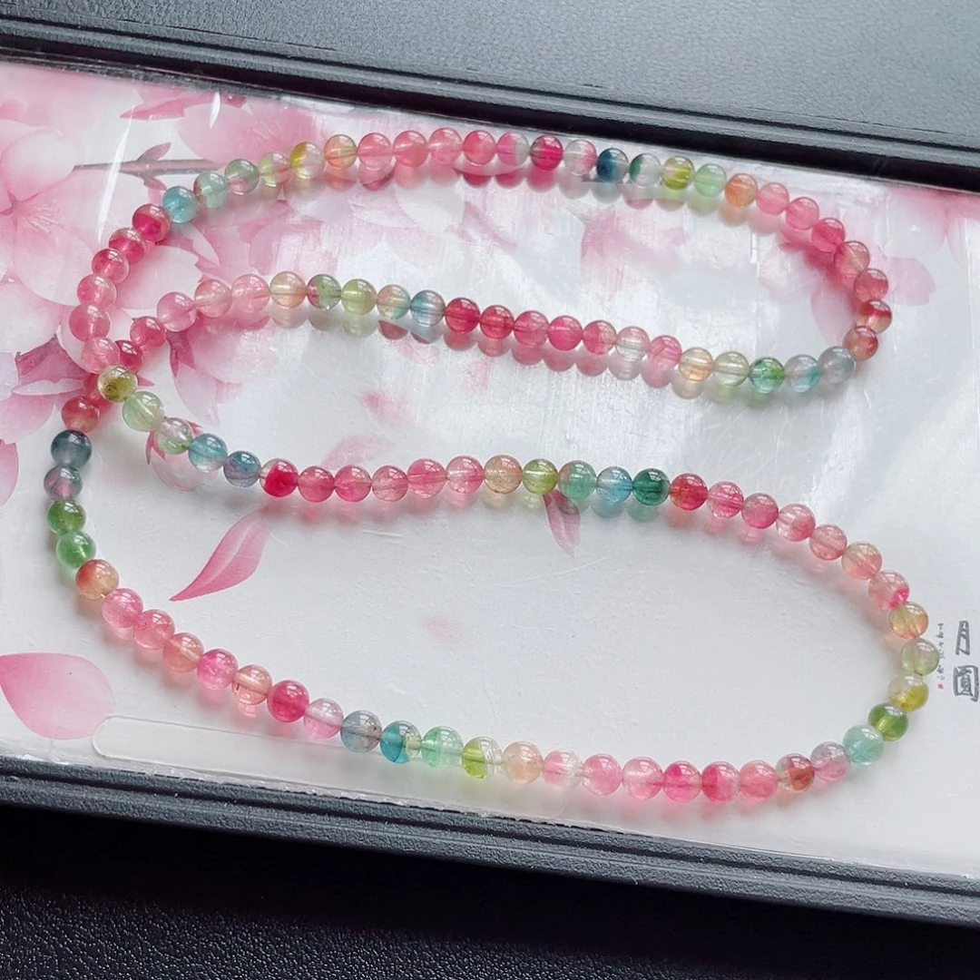 碧玺未镶嵌手链5.3mm左右