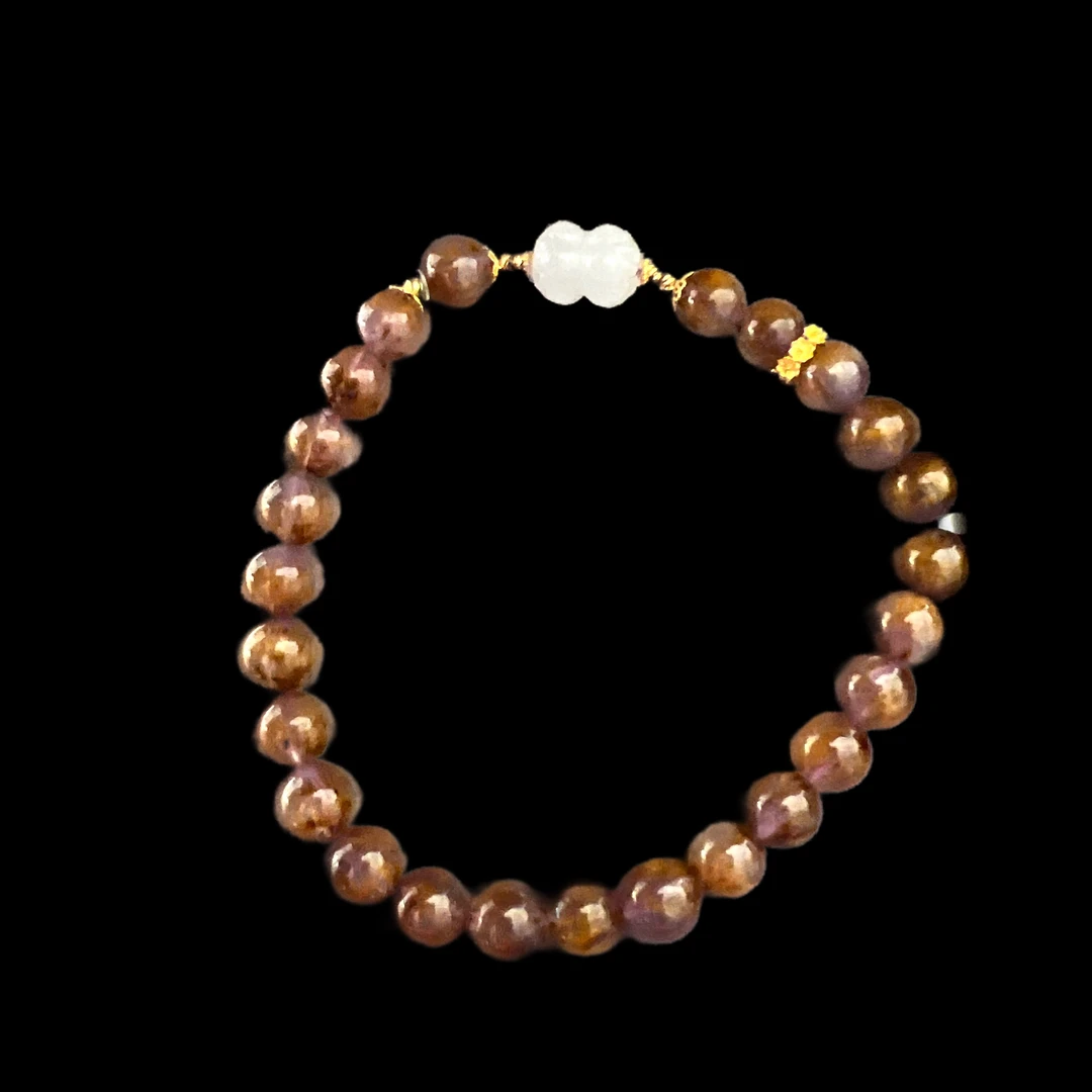 V6113 发晶18K手串孤品