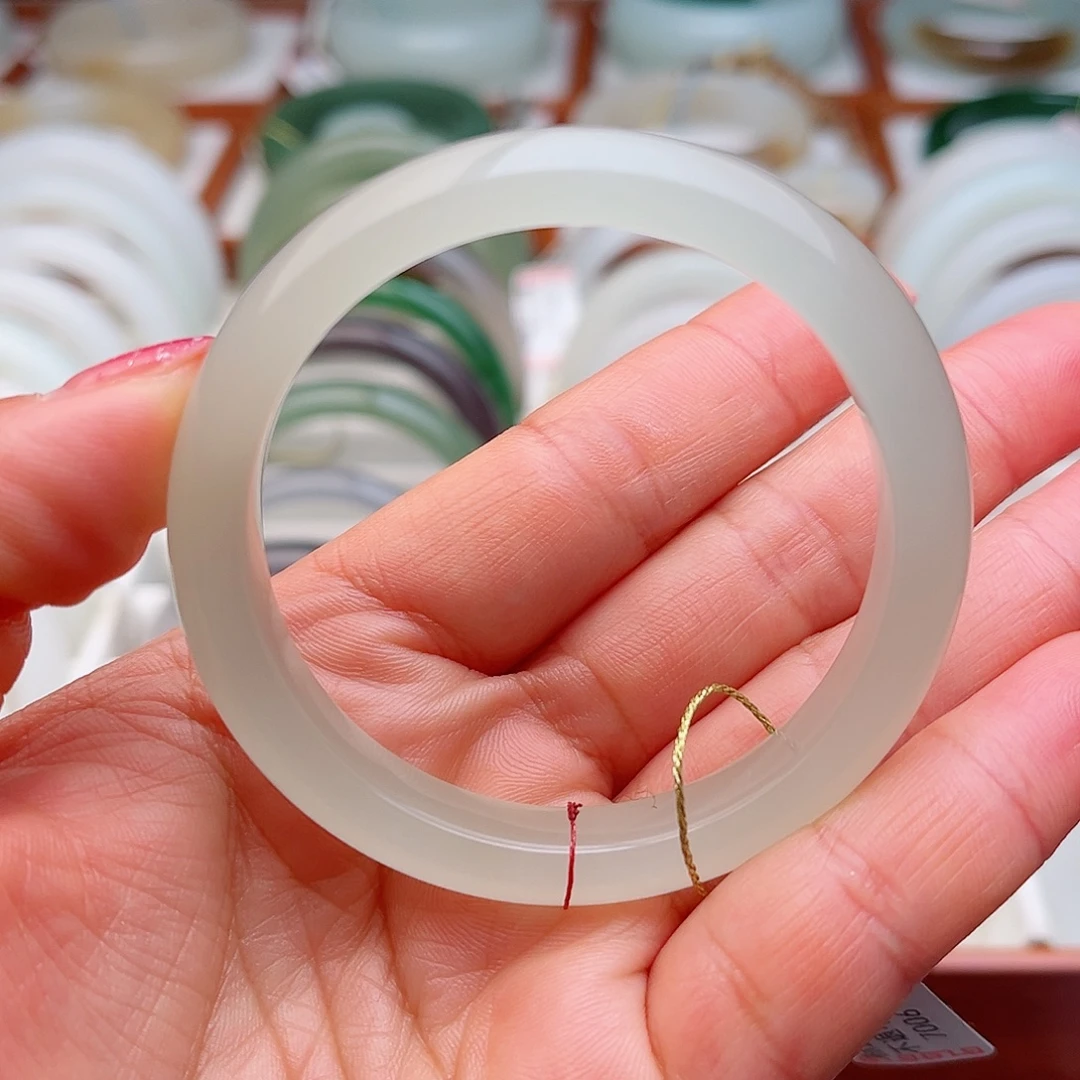 和田玉未镶嵌手镯50.2