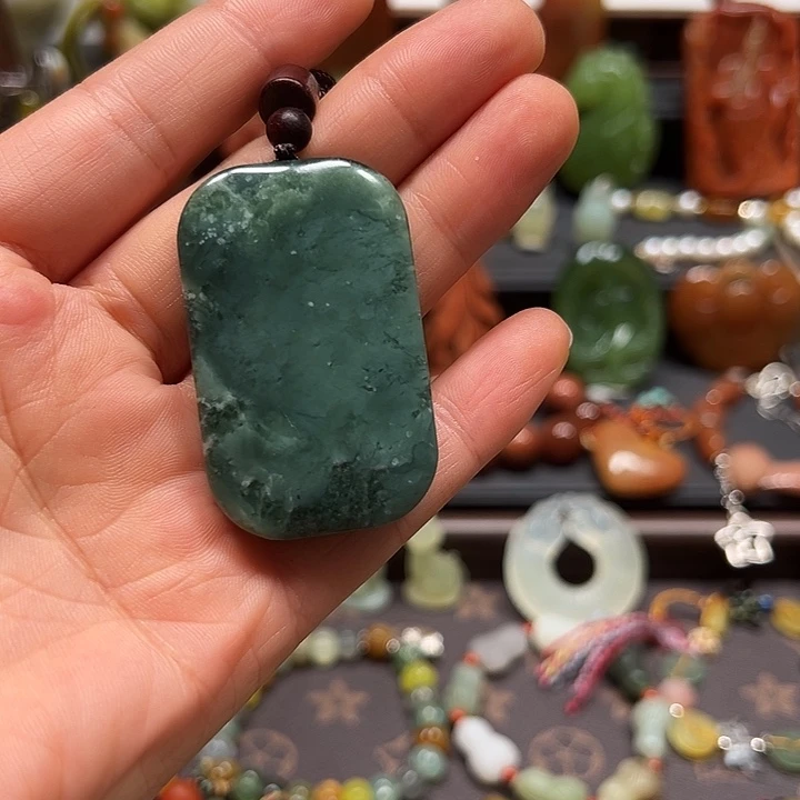 未镶嵌岫玉吊坠，挂件，