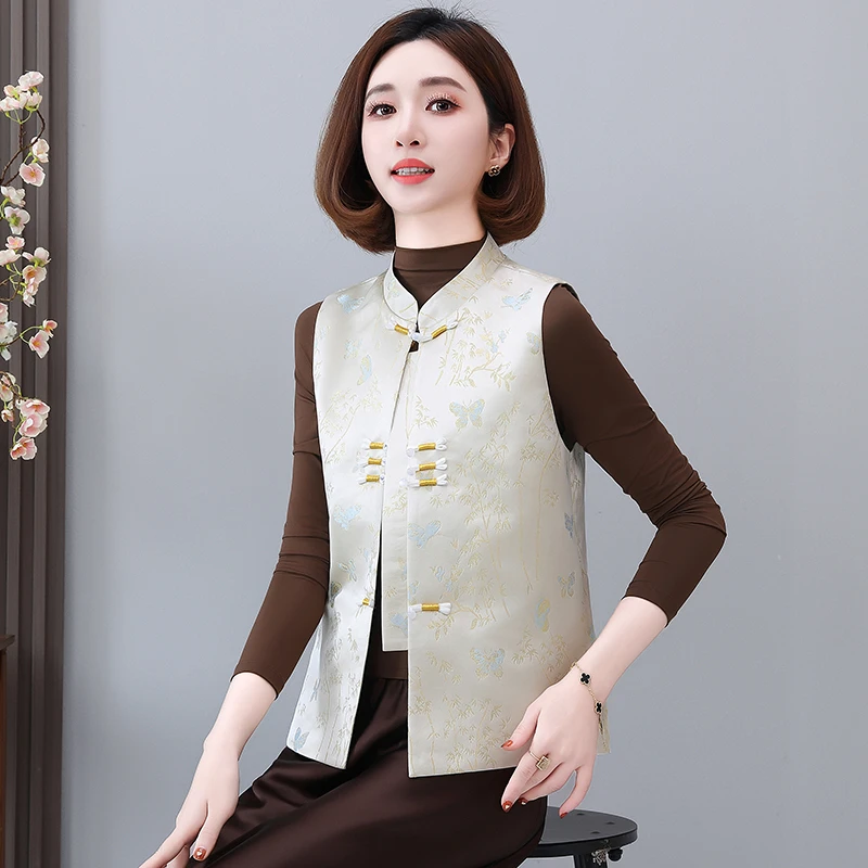 新中式国风马甲女士春秋2025新款马夹唐装爆款外穿时髦复古国潮风