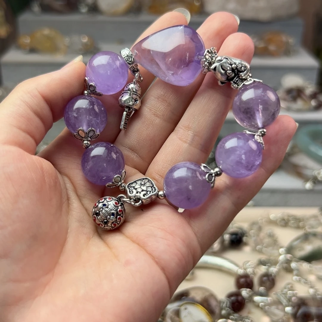 水晶手链合金叶*豆手串