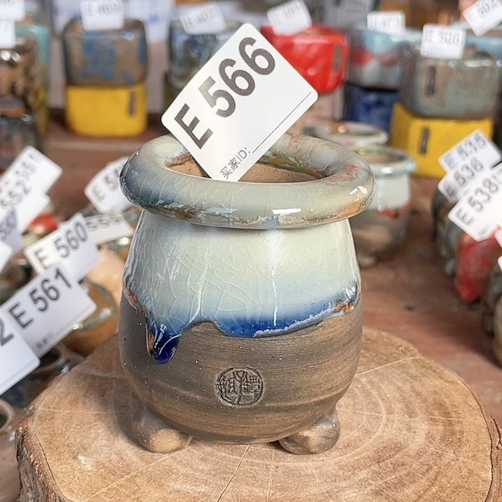 紫砂花盆小蛮腰 内口4.5