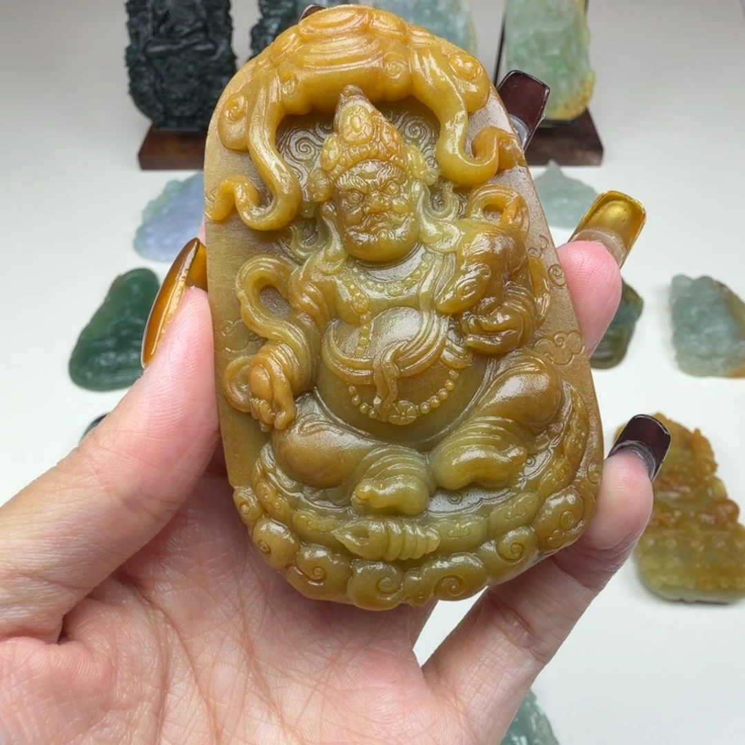 裕***业定制翡翠未镶嵌财神