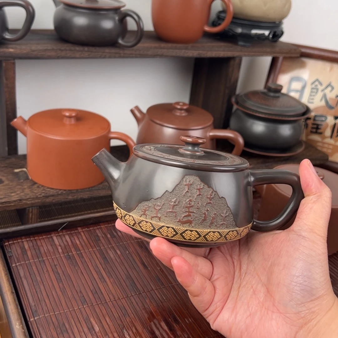 一路生花 汉瓦壶