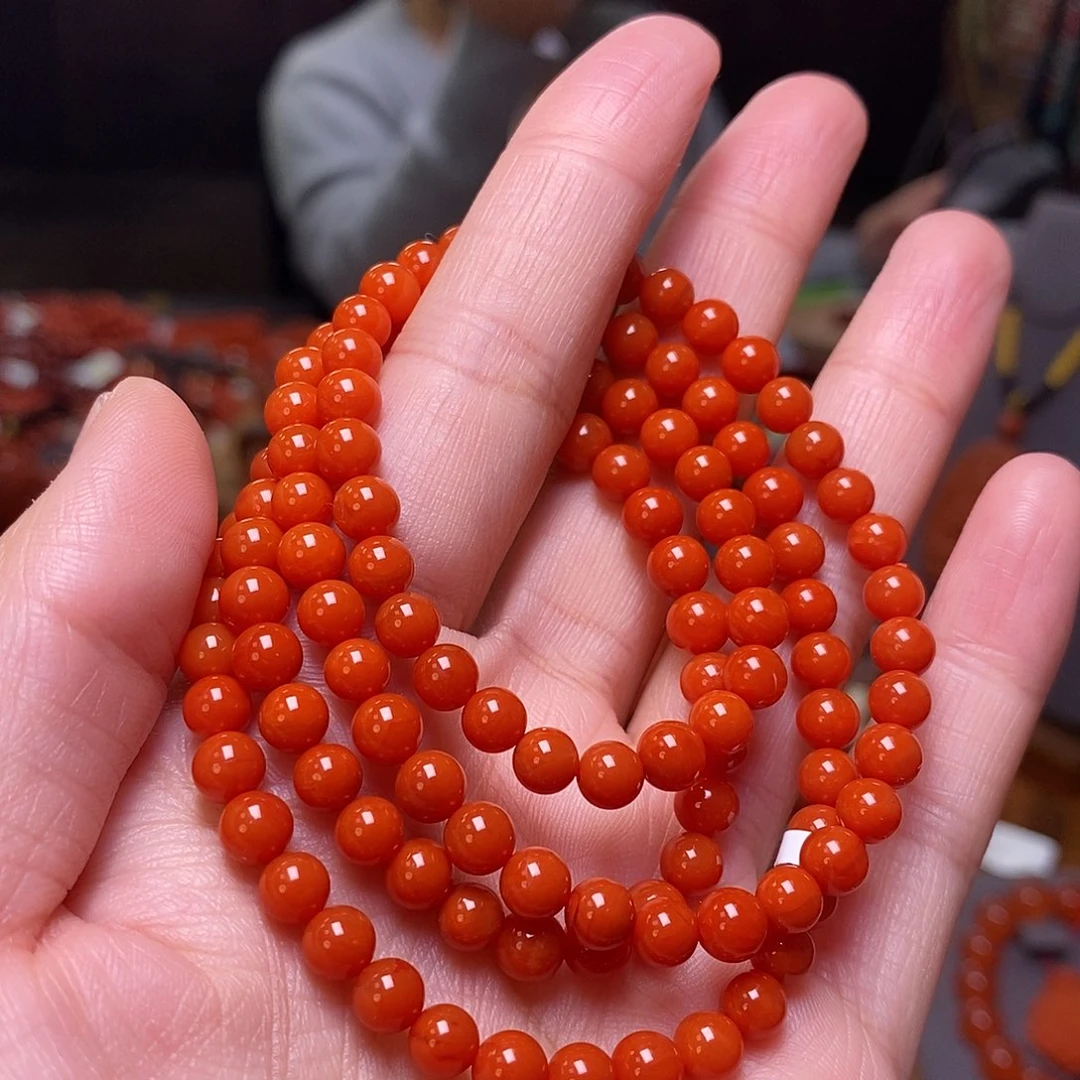 南红玛瑙多圈5m m未镶嵌