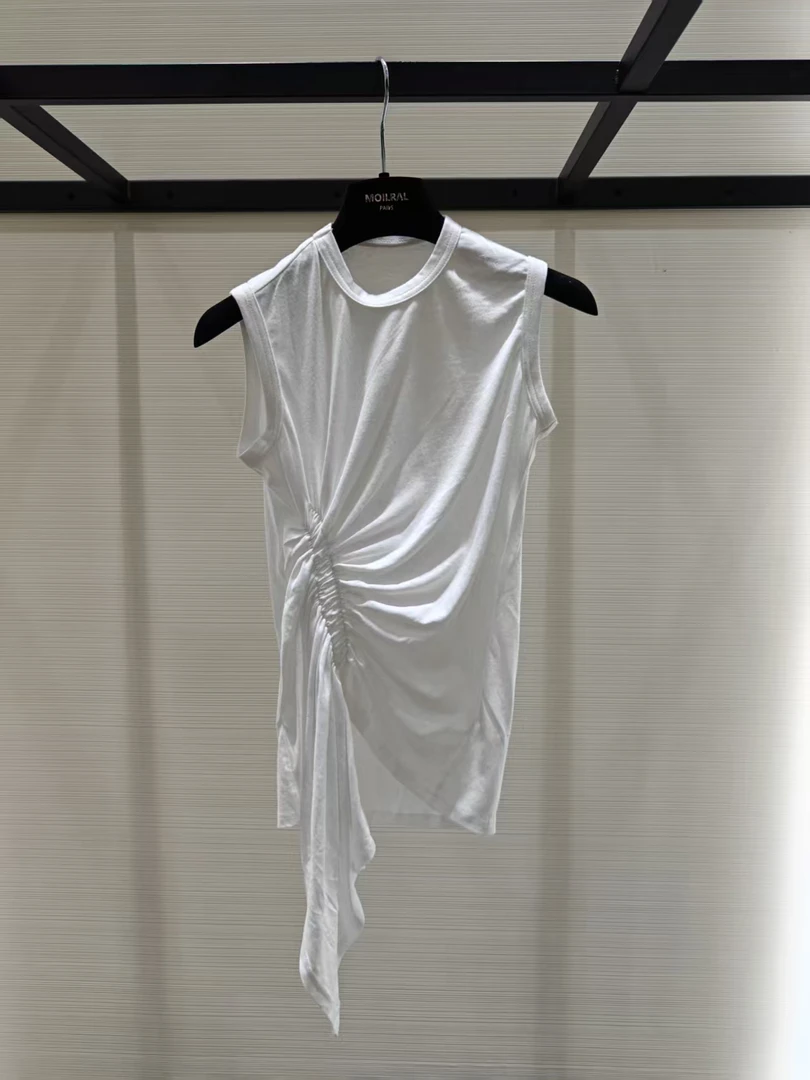 MO夏季新款无袖圆领不规则收腰休闲百搭吊带背心 XM2511424