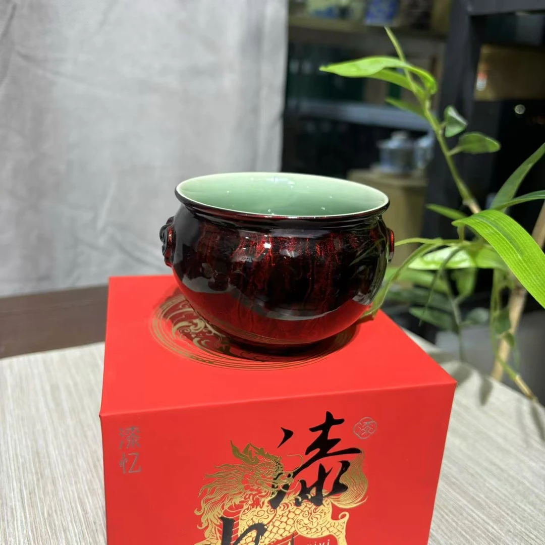 【中国邮政专属链接】漆忆-墨红砂如意风水缸gh2847