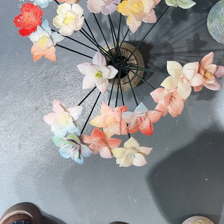 l***s正品手工陶瓷花花拍下备注颜色