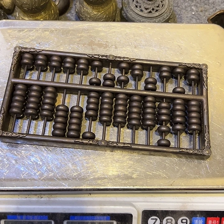 古***月黄铜摆件，文房工艺品摆件