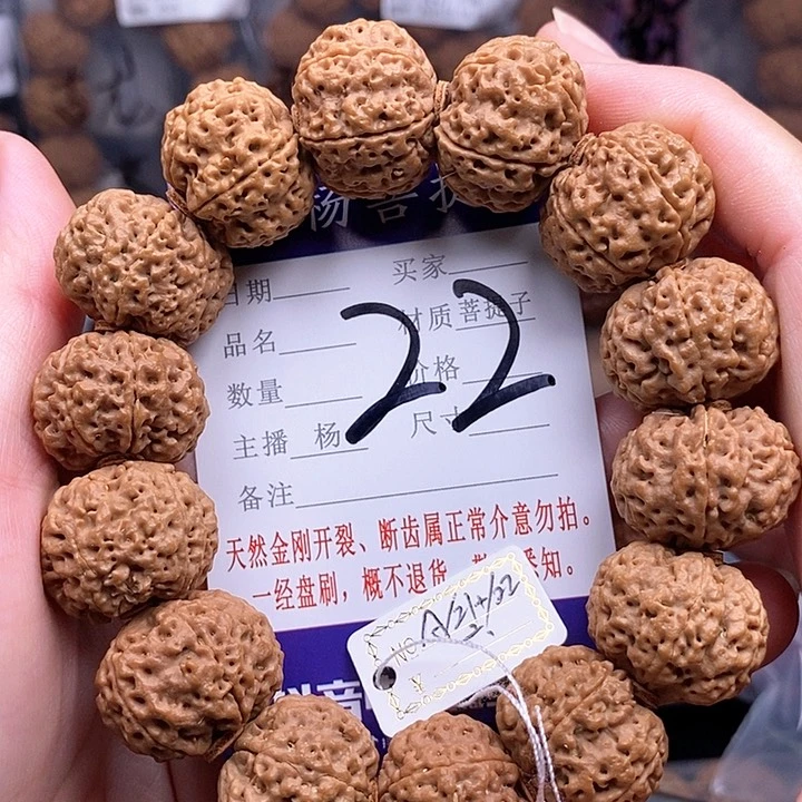 手串金刚菩提21.5/22六瓣铁骨双龙