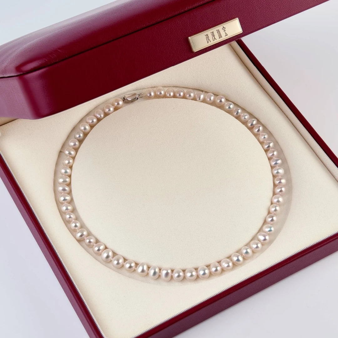 [二哥专属]凌溪珠宝｜7-8mm极光小灯泡秒杀市面上品质天然珍珠项链