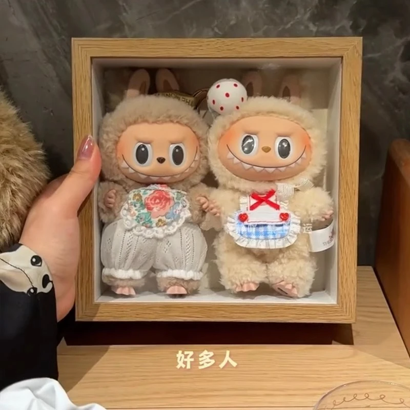 拉布布中空相框摆台diy手工摆件展示盒拉布布画框收纳