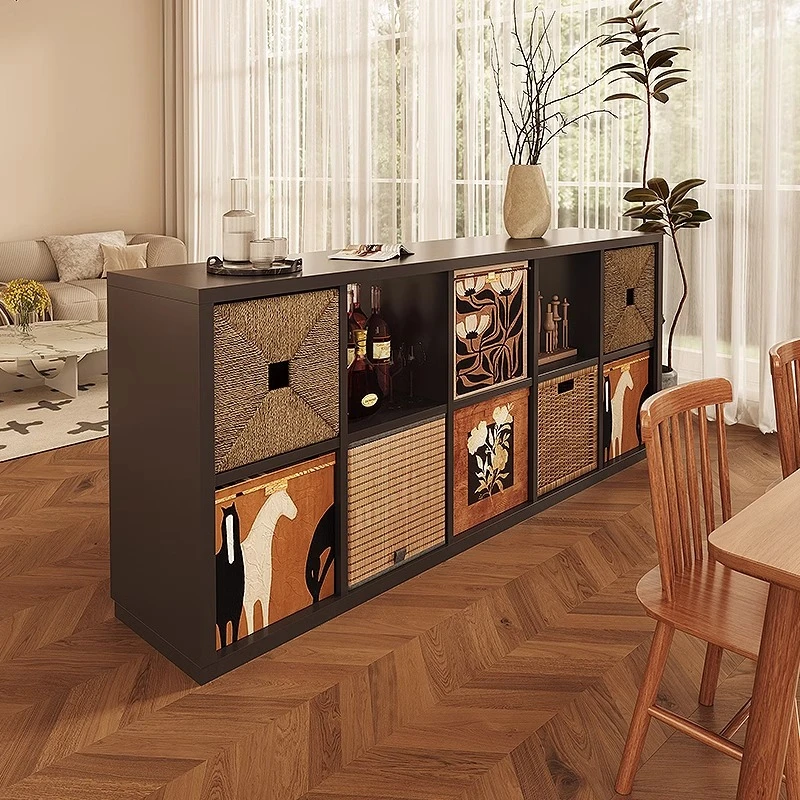 家用格子柜自由组合落地置物柜客厅沙发边柜环保收纳柜子钢制书架