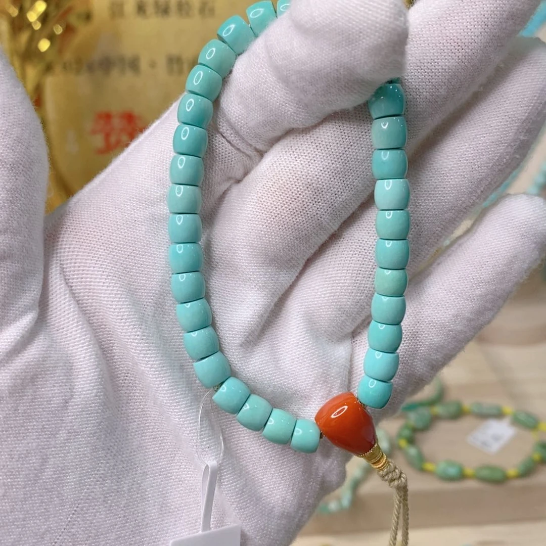 绿松石手串18K金镶嵌