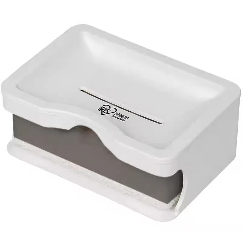 爱丽丝双层香皂盒沥水皂盒免打孔简洁家用收纳浴室卫生间肥皂架