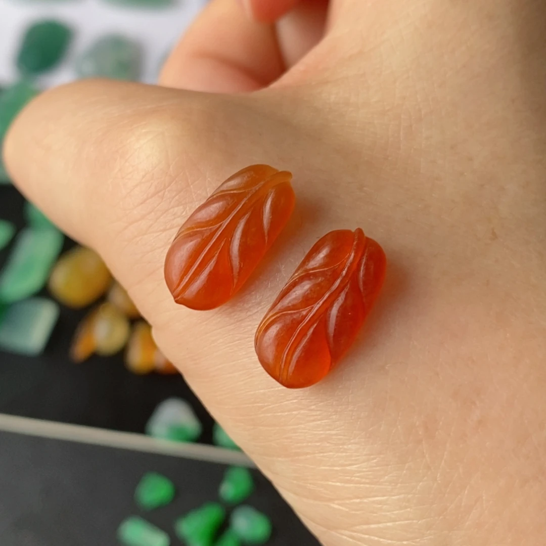 定制翡翠未镶嵌树叶
