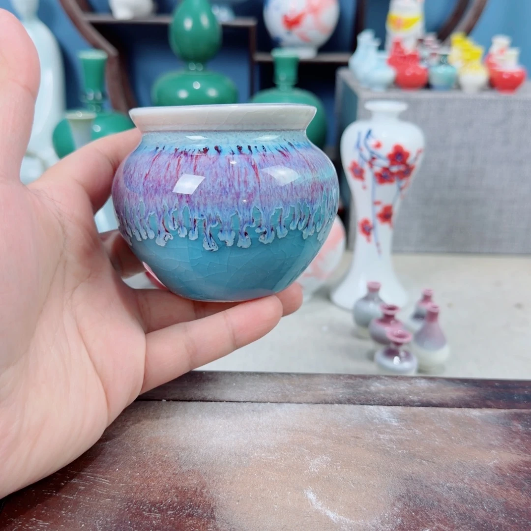 陶瓷手工小花器摆件
