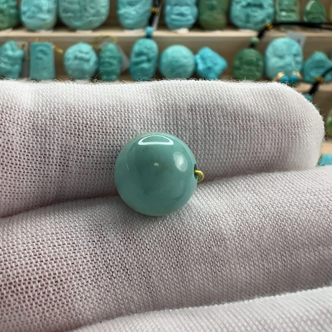 未镶嵌绿松石圆珠10.7mm