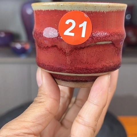 杯原矿釉手工制作钧瓷