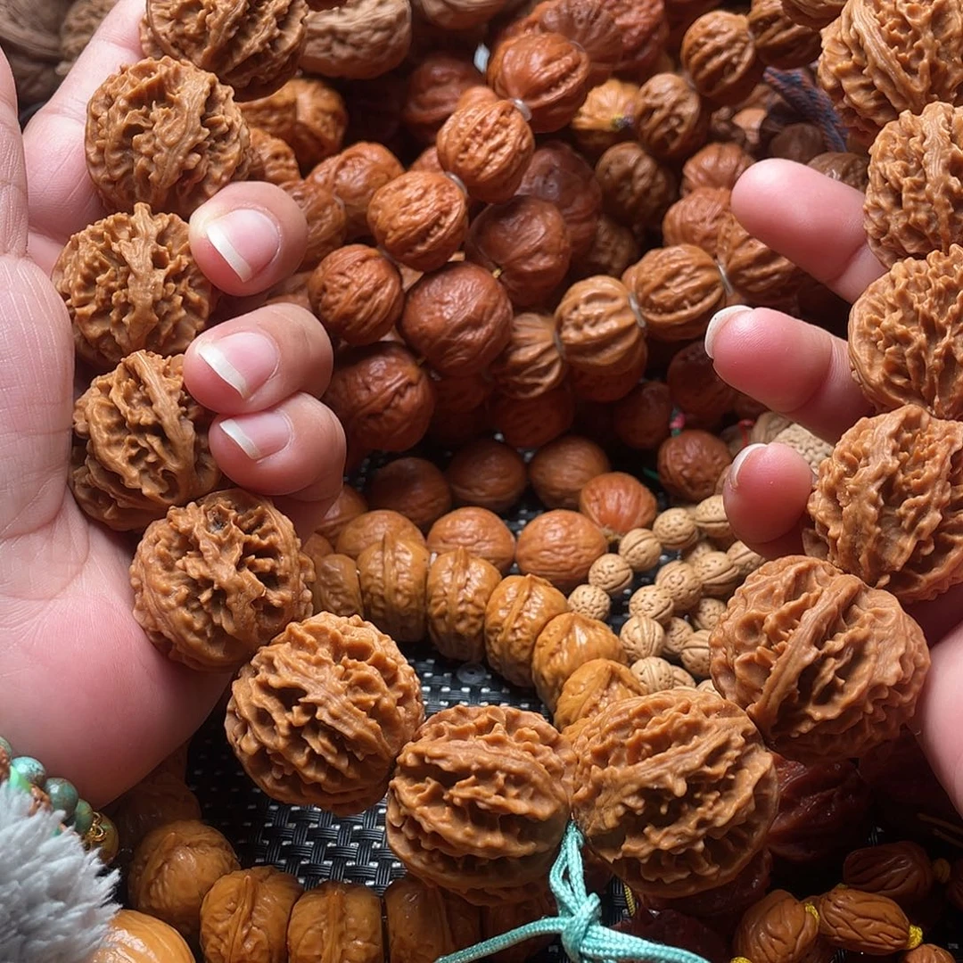 文玩核桃手串粗筋八棱