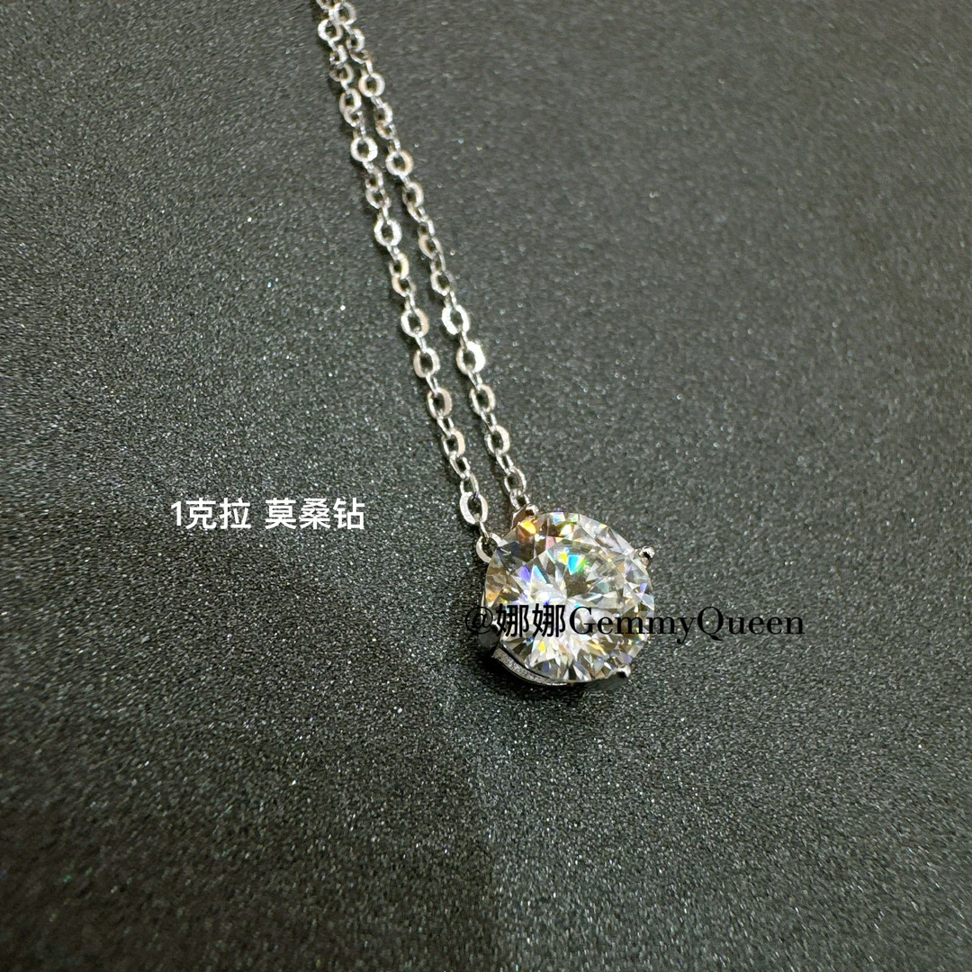 坠链均925银莫桑石 娜娜GemmyQueen项链GQ09291