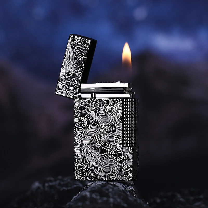 maduro充气朗声打火机梵高星空经典侧滑轮声音清脆高档礼品送朋友