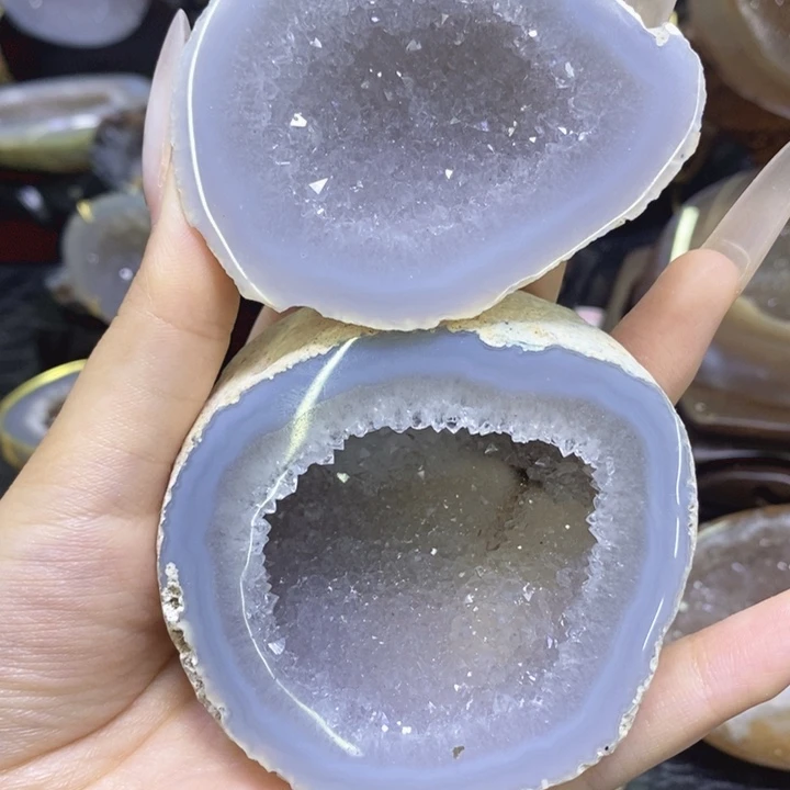 未镶嵌珠宝半成品紫晶彩晶盆
