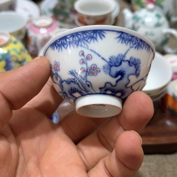 纯手绘精品盖碗杯