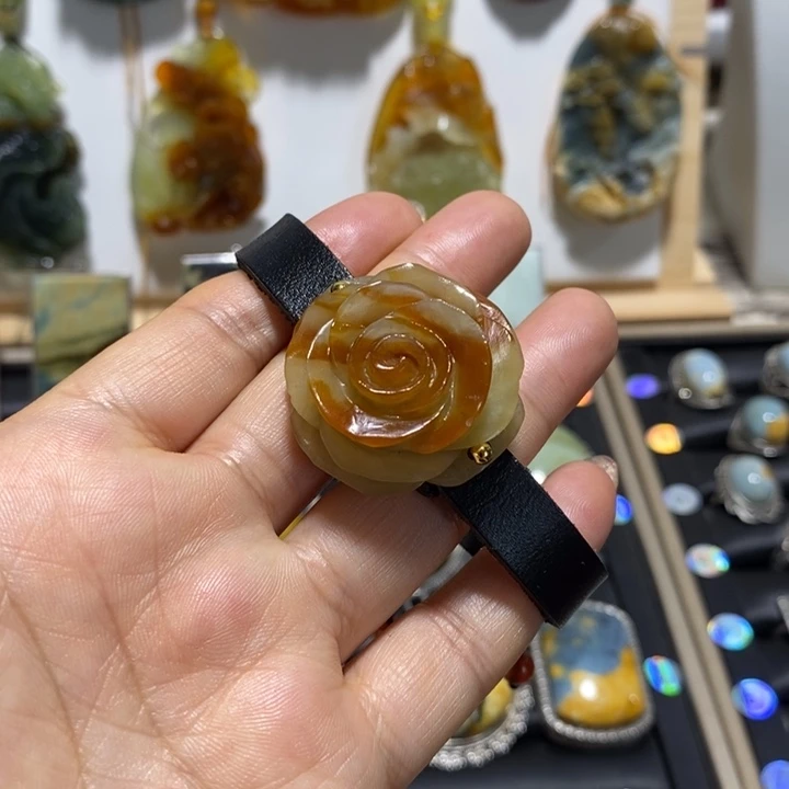 未镶嵌蛇纹石玉手链