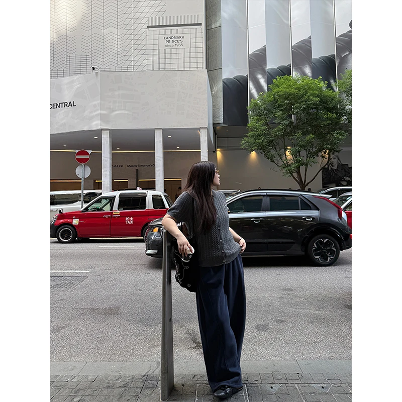 铅笔小鑫大码女装 慵懒松弛 复古麻花 针织上衣开衫