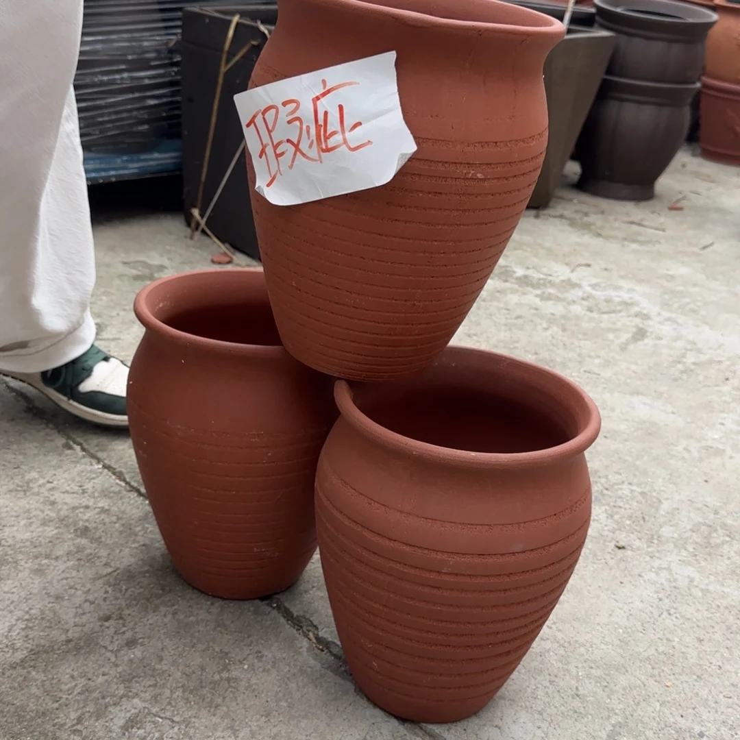 花盆紫砂口20高26宜兴紫砂瑕疵花泥底部火