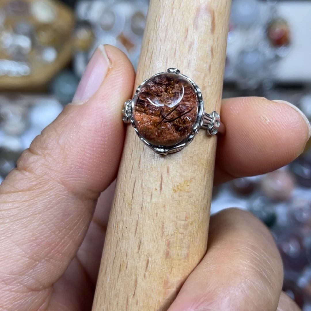 【闪购商品】银S925镶嵌珠宝半成品水晶戒指