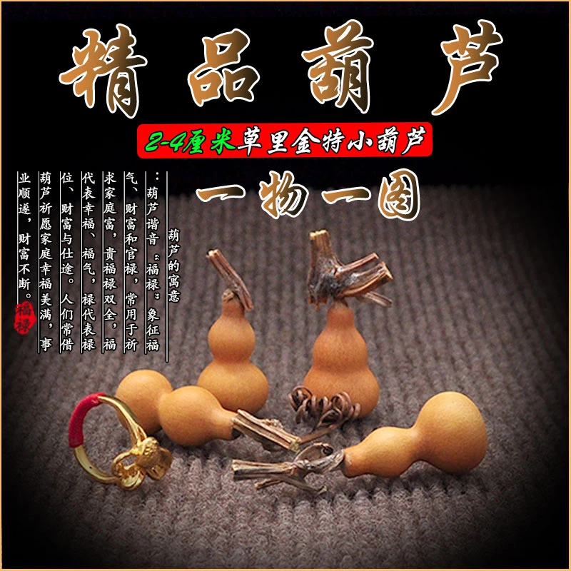 精品天然草里金2-4厘米特小手捻葫芦文玩葫芦手把件摆件一物一图