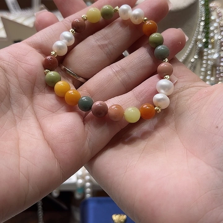 手绳合金淡水珍珠