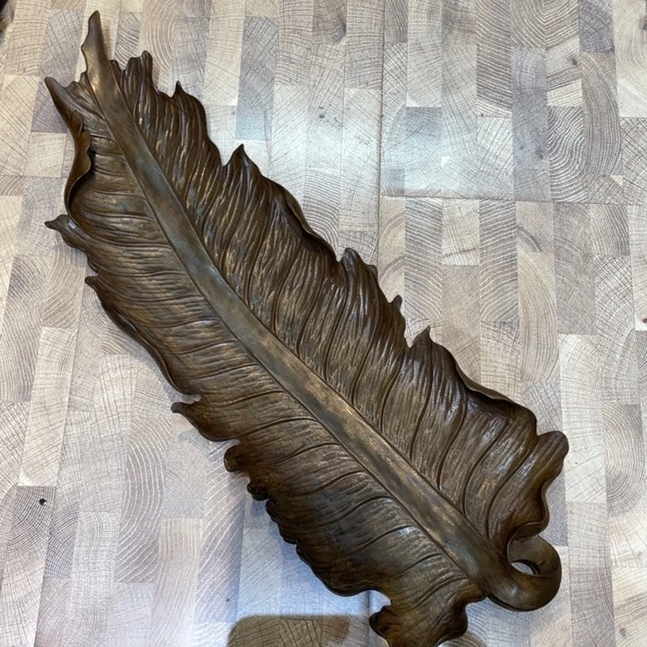 叶子茶盘茶道具摆件摆件