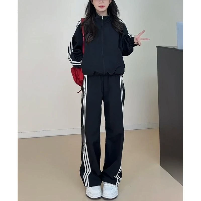 秋季穿搭一整套休闲运动套装女春秋薄款上衣时尚长裤小个子两件套