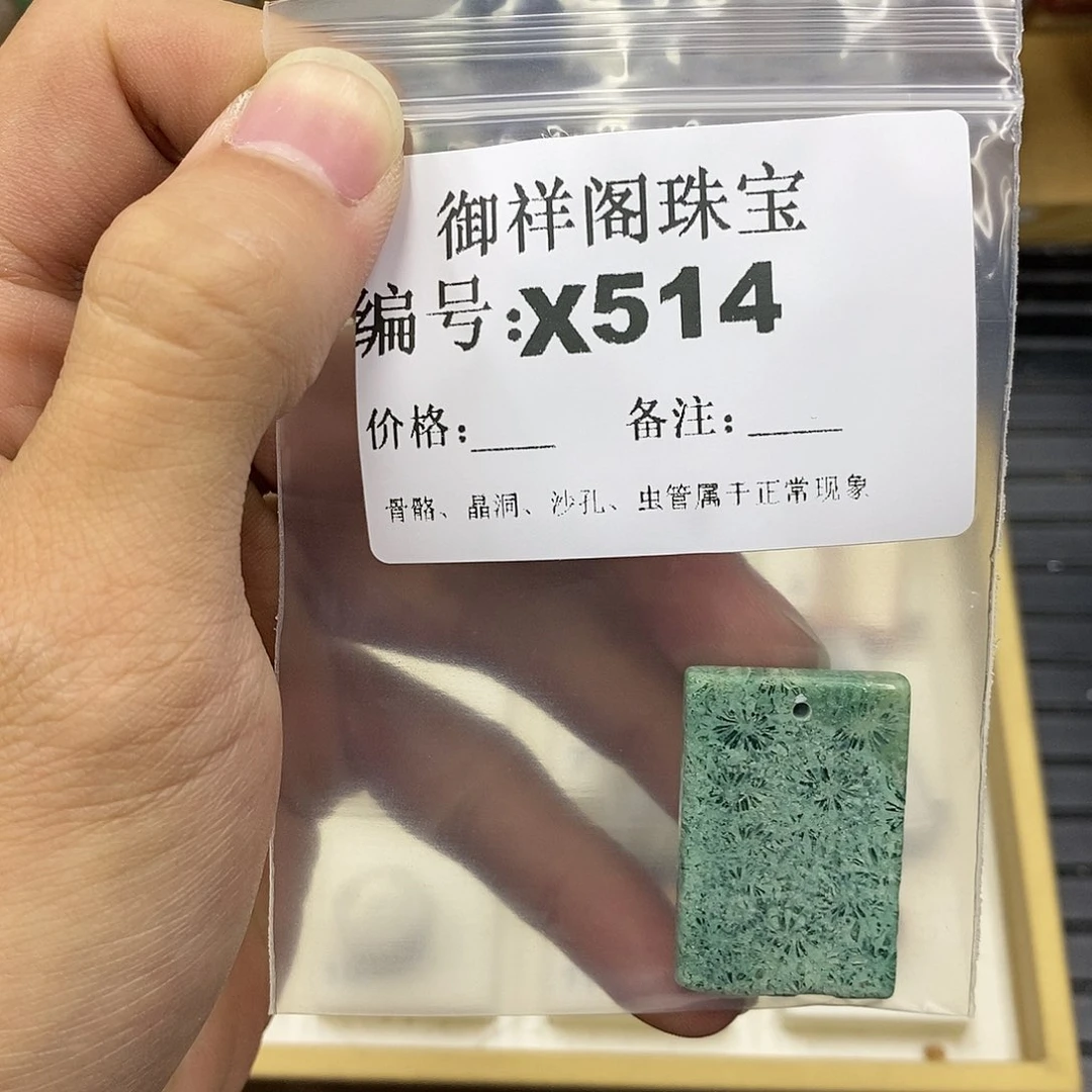 硅化珊瑚（珊瑚玉）未镶嵌颈饰安****3