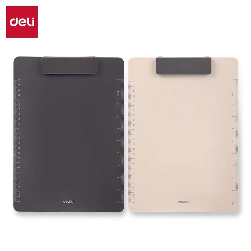 得力A4板夹悬停板夹PET材质文件夹防爆耐摔垫板试卷书写硬板TB410