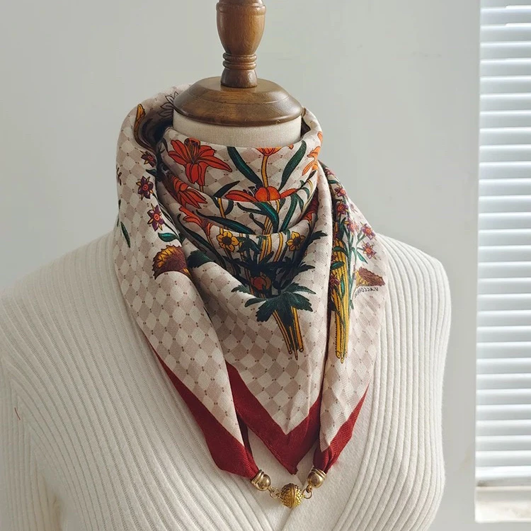 SuyuncheG01小方巾磁吸扣时尚秋冬围巾围脖