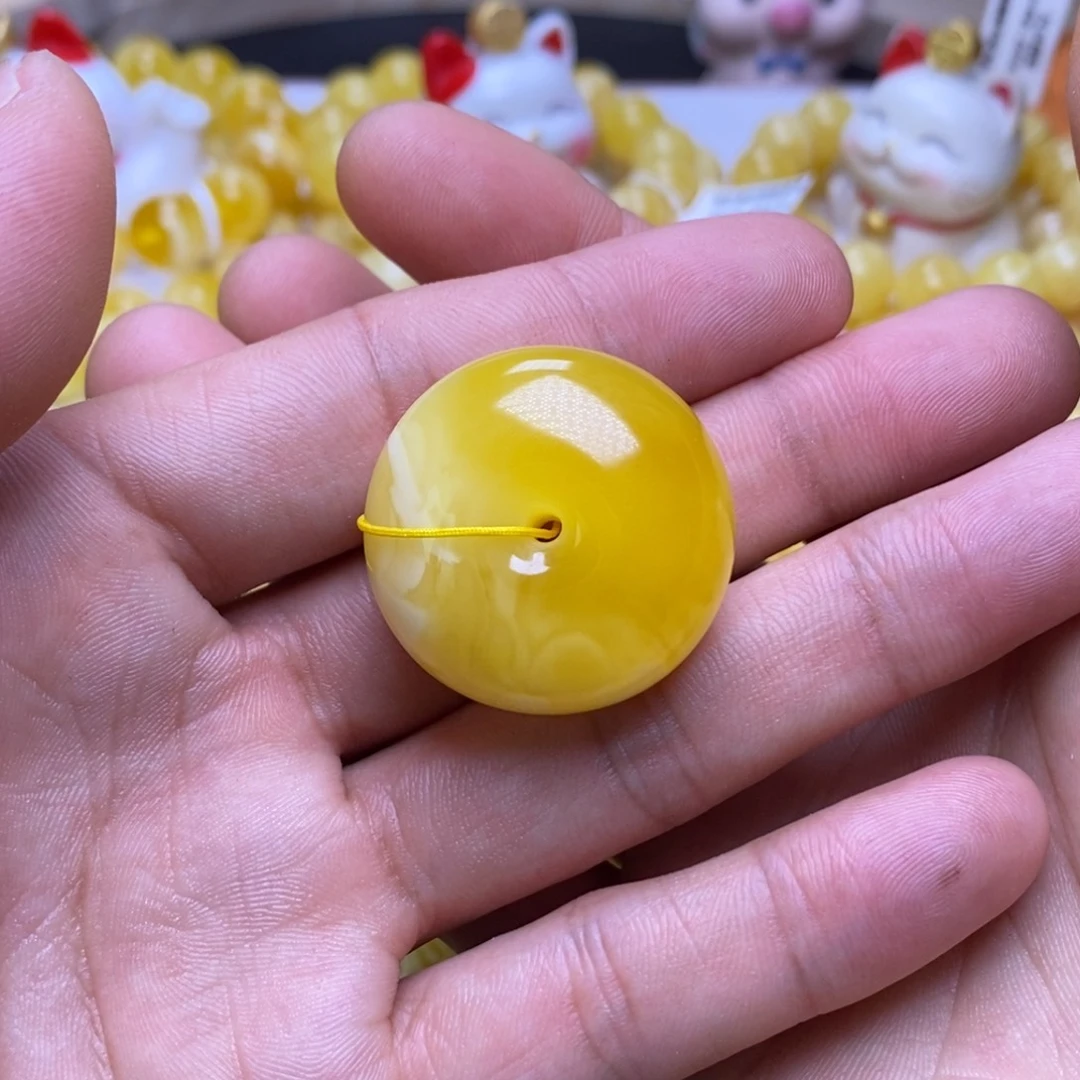 未镶嵌蜜蜡裸石平安扣