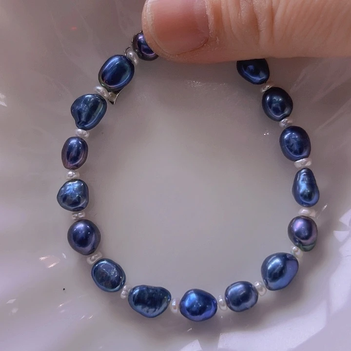 淡水珍珠手绳合金