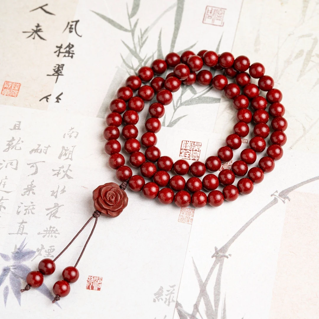 艺芬香馆-花蕊多圈8mm+玫瑰吊坠