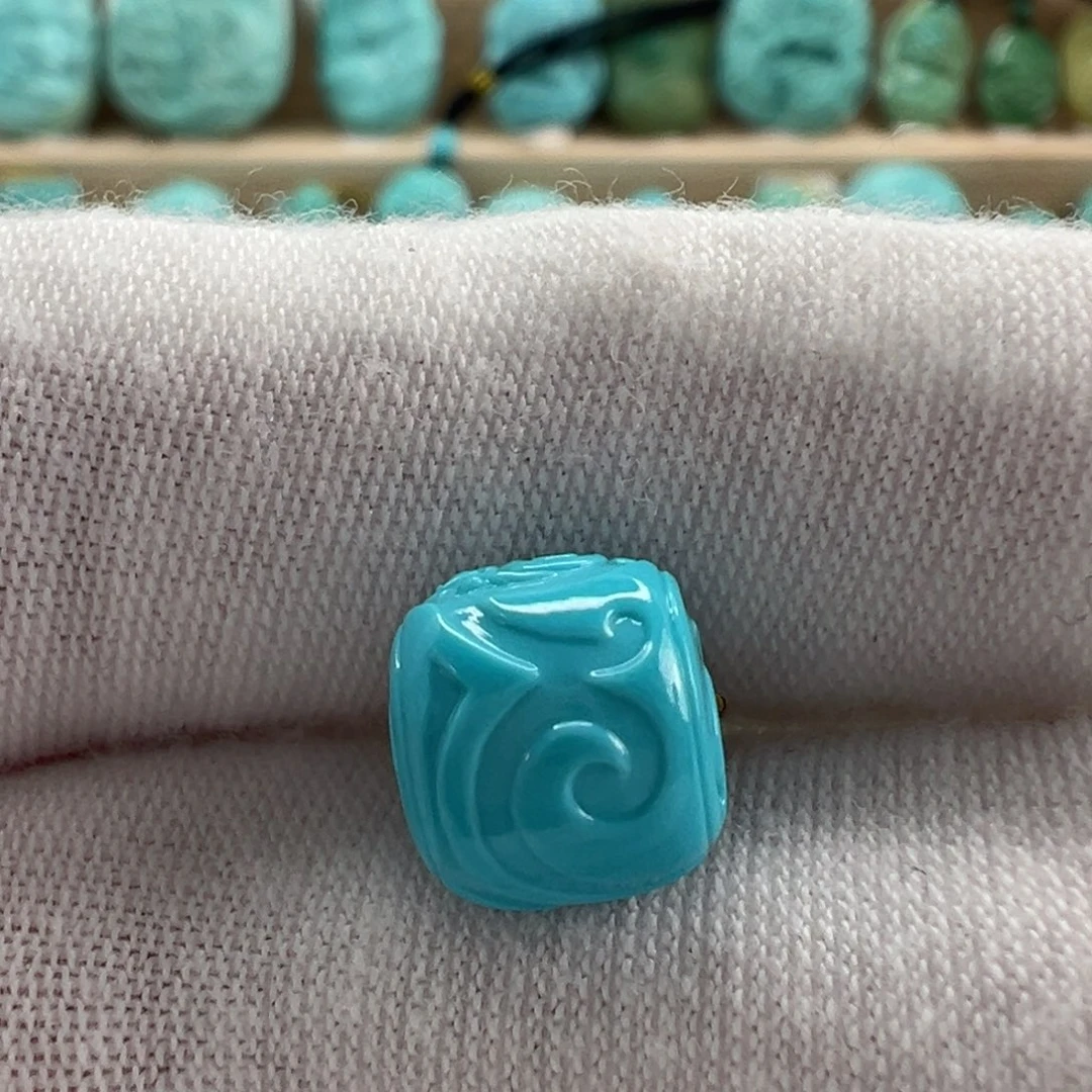 未镶嵌绿松石博古珠9.5mm