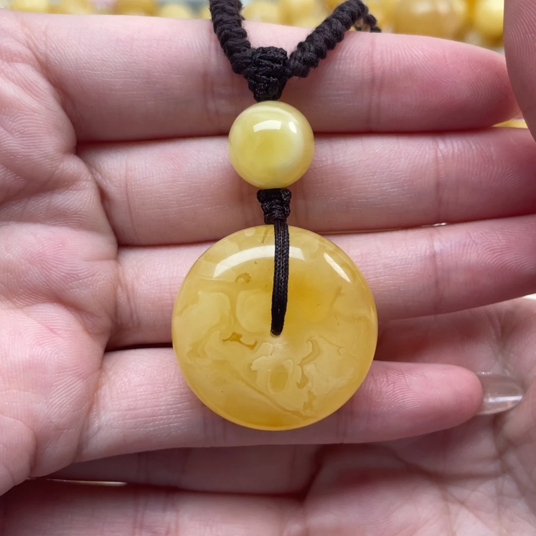 蜜蜡裸石未镶嵌蜜蜡平安扣29*11.7mm