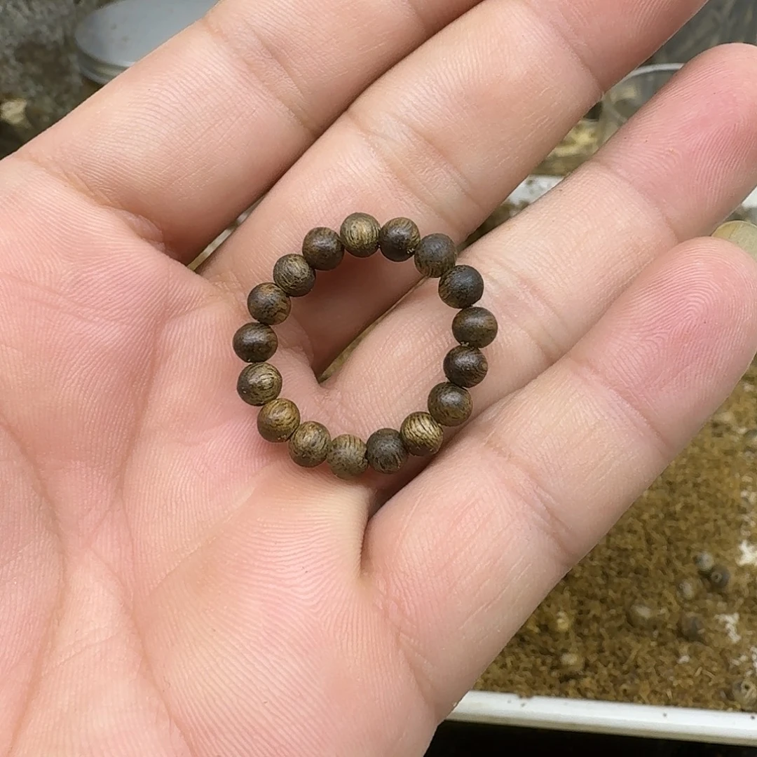 沉香沉香碎屑奇楠高油脂小戒指