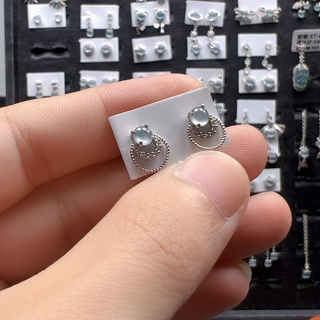 翡翠银S925镶嵌手链