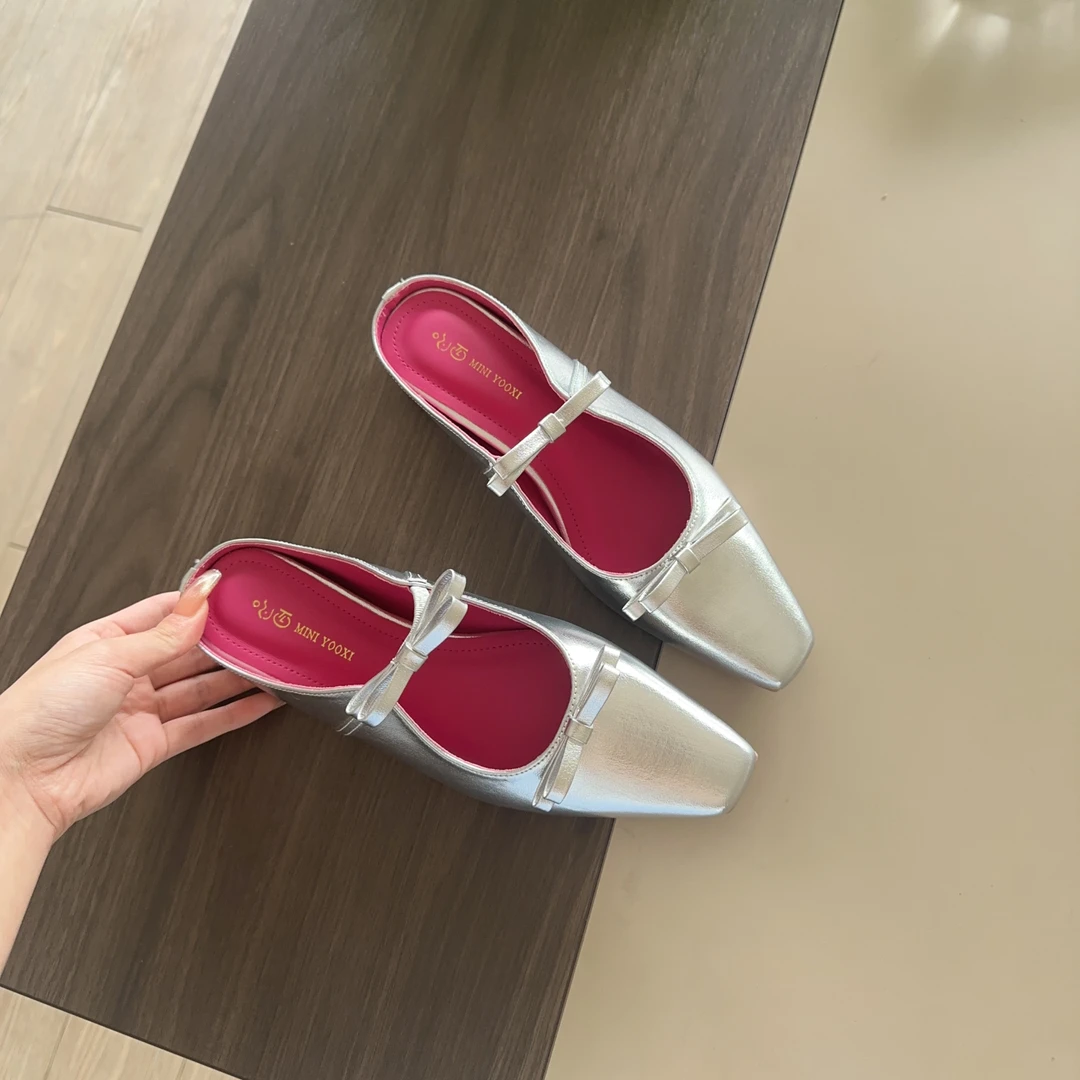 内增高4厘米半拖鞋