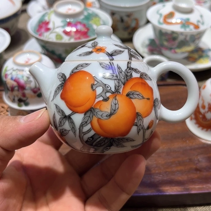 纯手绘精品盖碗杯